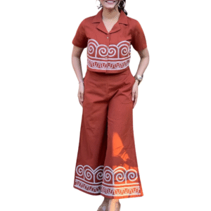 Laidback Luxe ? Embroidered Floral Dress with Printed Touch (M)